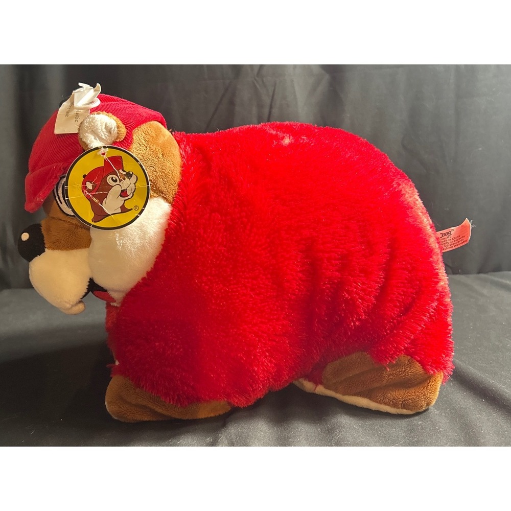 Buc-ee's Beaver Plush Pillow Pet Jaag Red Hat Texas Mascot Stuffed Animal 2020 - Picture 2 of 10